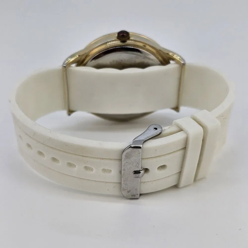 40MM‎ Women's Animal Print Dial Watch White Plastic Band New Battery